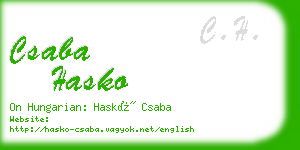 csaba hasko business card